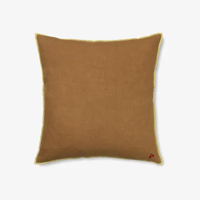 Nordic Nest ferm LIVING Contrast linen cushion 40x40 cm Sugar Kelp