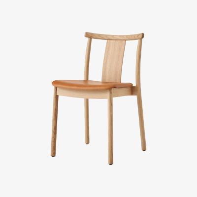 Nordic Nest Audo Copenhagen Merkur chair with cushion Oak- Dakar 0250 cognac