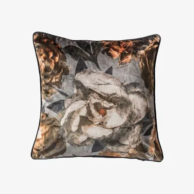 Olivia's Gallery Interiors Vintage Peony Cushion in Mink