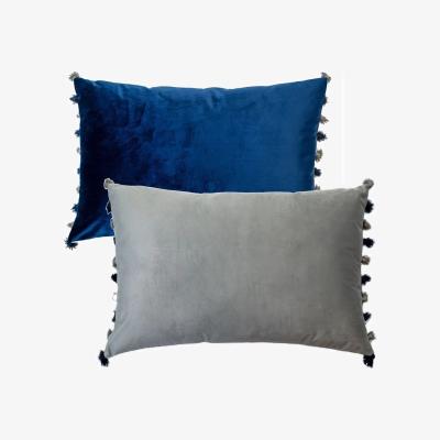 Olivia's Malini Nappa Cushion in Navy & Grey