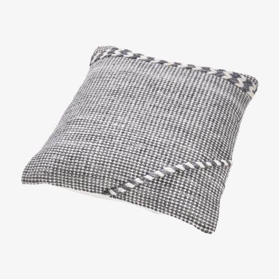 Olivia's Olivia's Indoor Outdoor Grey and White Plaited Stripe Design Scatter Cushion