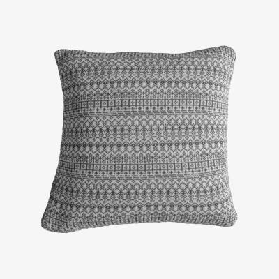 Olivia's Gallery Direct Knitted Fairisle Cushion / Grey