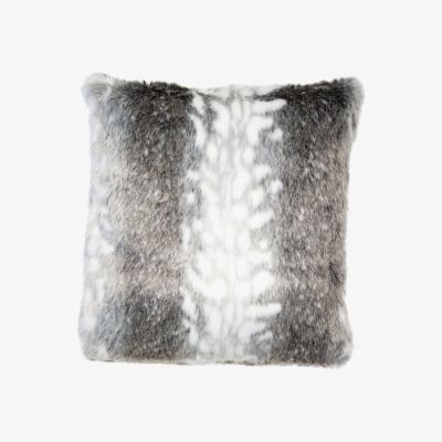 Olivia's Malini Arcticfur Cushion Grey and White