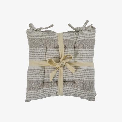 Olivia's Gallery Interiors Set of 2 Westley Stripe Seatpad Taupe