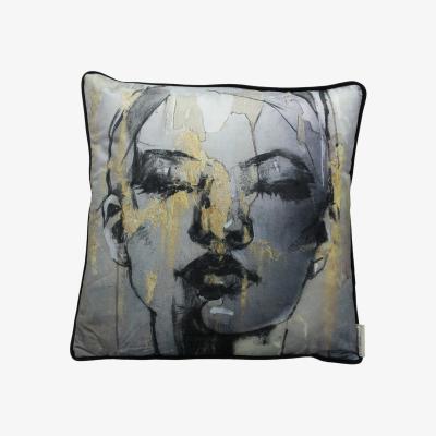 Olivia's Libra Urban Botanic Collection - Sketched Female Figure Cushion | Outlet