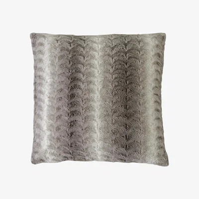 Olivia's Gallery Interiors Stripe Faux Fur Cushion Natural | Outlet