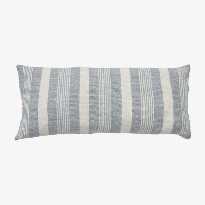 Olivia's Gallery Interiors Garnette Stripe Rectangle Stripe Cushion Grey