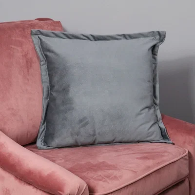 Olivia's Native Home Snakeskin Textured Grey Velvet Cushion Cover