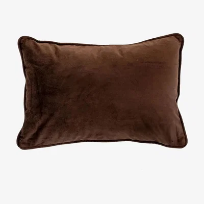 Olivia's Malini Rectangle Luxe Cushion in Chocolate