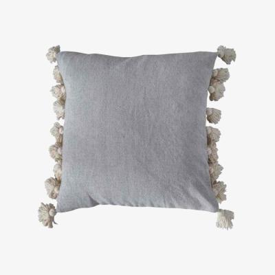 Olivia's Gallery Direct Cotton Tassel Cushion in Natural | Outlet