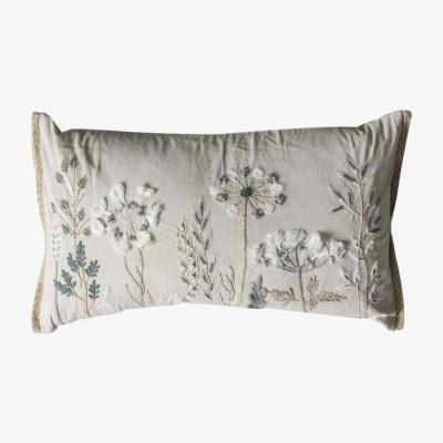 Olivia's Gallery Interiors Amaryllis Embroidered Cushion | Outlet