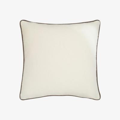 Olivia's Andrew Martin Pelham Milk Cushion with Slate Piping
