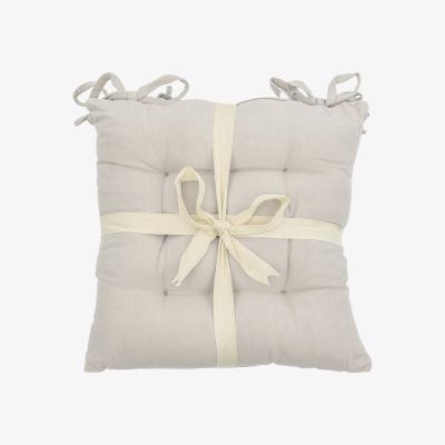 Olivia's Gallery Interiors Pitter Plain Cotton Seatpad Natural