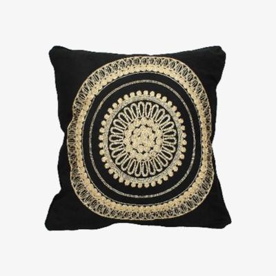 Olivia's Libra Deco Circular Motif Cushion Cover 45x45cm Black