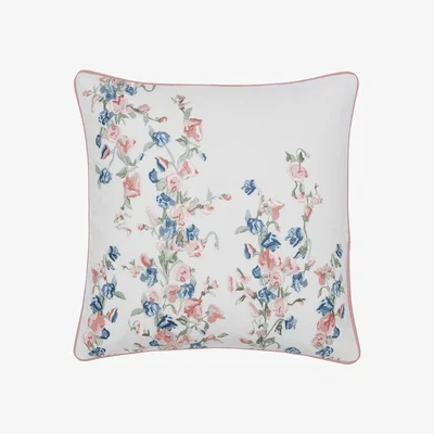 Downtown Laura Ashley Charlotte Coral Pink Feather Cushion - 45x45, Cotton