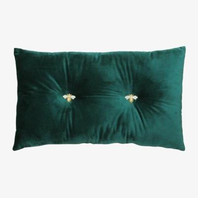 Downtown Riva Bumble Cushion 30x50cm - Emerald, Velvet