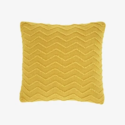Downtown Catherine Lansfield Chevron Knit Cushion Ochre