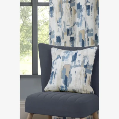 Downtown Sundour Bamford Abstract Cushion 43cm - Cobalt