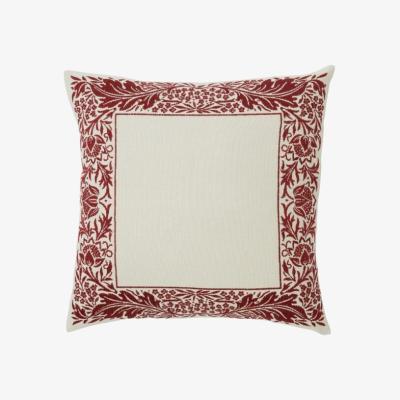 Downtown Morris & Co Artichoke Dove Grey & Wine Cushion