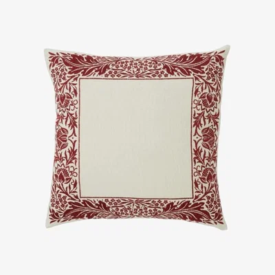 Downtown Morris & Co Artichoke Dove Grey & Wine Cushion