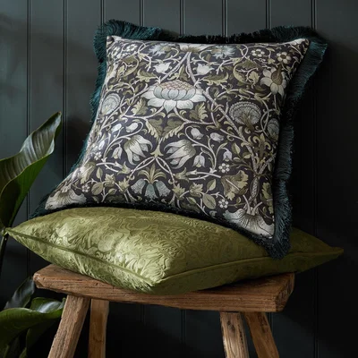 Downtown William Morris At Home Lodden 50cm Cushion - Blue