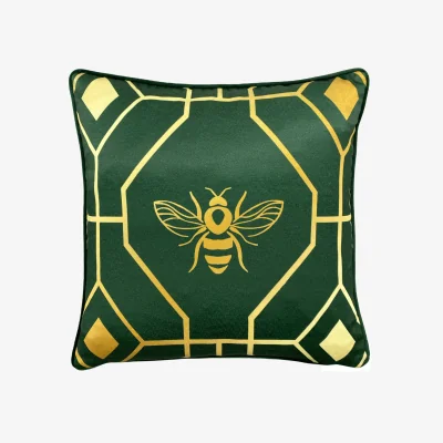 Downtown Furn Bee Deco 43cm Filled Cushion - Emerald