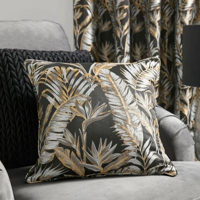 Downtown LLB Paradise Palm Filled Cushion 43cm - Black