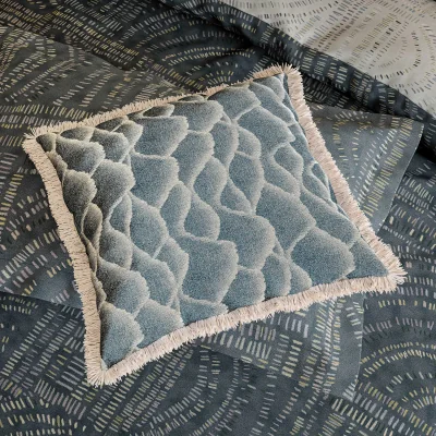 Downtown Harlequin Zuni Cushion 45cm - Sapphire