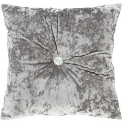 Downtown Catherine Lansfield Crushed Velvet Silver Cushion