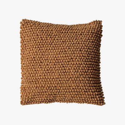 Downtown Pino Feather Filled Cushion - Tan In Brown