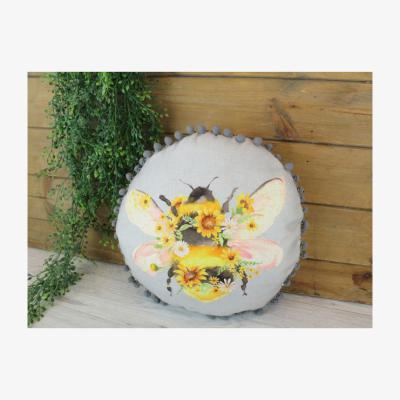Downtown Langs Bee Floral Round Cushion