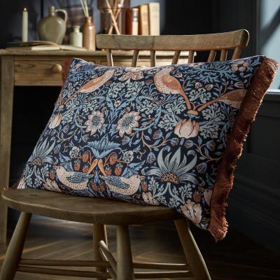 Downtown William Morris At Home Strawberry Thief 40x60cm Cushion - Blue