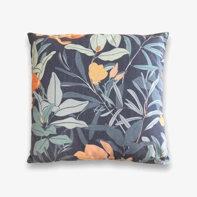 Downtown LG Outdoor 45cm Scatter Cushion - Flower Thicket In Blue/Multi