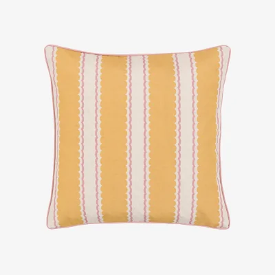 Perch and Parrow Cayo Cushion in Ochre and Pink