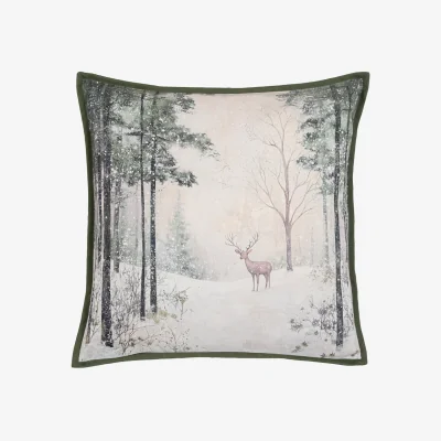 Perch and Parrow Nordic Woodland Stag Cushion