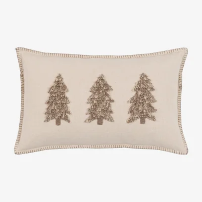 Perch and Parrow Winter Frost Christmas Tree Trio Cushion