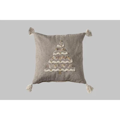 Perch and Parrow Tassel Tree Natural Cushion