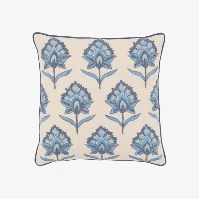 Perch and Parrow Floria Embroidered Cushion