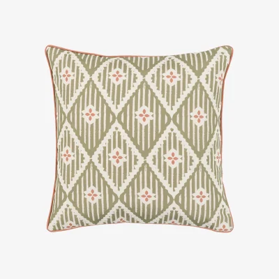 Perch and Parrow Riva Cushion in Olive