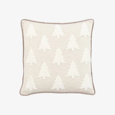 Perch and Parrow Nordic Woodland Tree Pattern Cushion