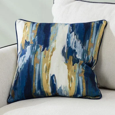 Quatropi Quatropi Scatter Cushion Brindle 45x45cm Blue Ochre