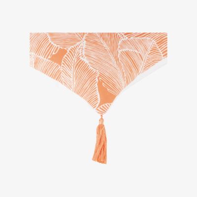 The Range Talia Palm Print Outdoor Cushion - Orange