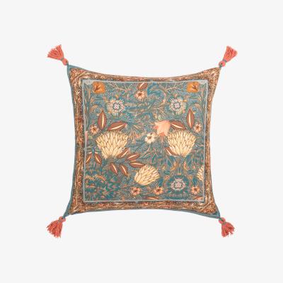 The Range Bolais Tasselled Cushion - Blue / 1.133kg / 80 Feather 20 Polyester / 80 Polyester 20 Feather / 1.13kg