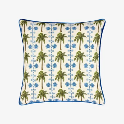 The Range Valera Rodis Palm Tropical Cushion - Multicolour / Feather