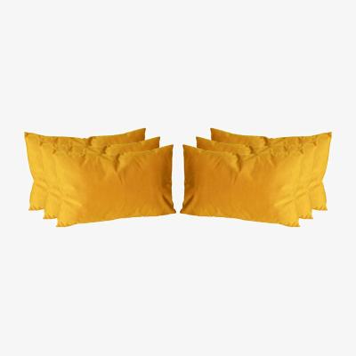 The Range Rectangle Velvet Cushions - 60cm x 40cm - Pack of 6 - Yellow