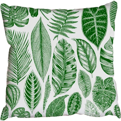 The Range Leaf mash up Cushion - Green / 60cm