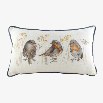 The Range Oakwood Robin Robins Rectangular Cushion - Multicolour / Feather