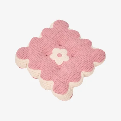The Range Flower-Shaped Plush Chair Cushion - Pink