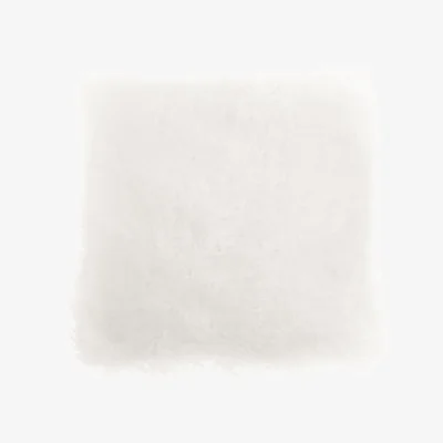 The Range Bosie Real Mongolian Fur White Square Cushion - White
