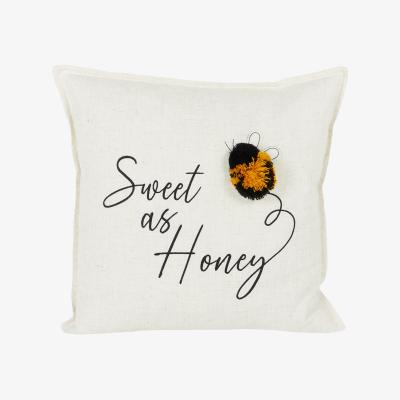 The Range Sweet as Honey Cushion - White and Black